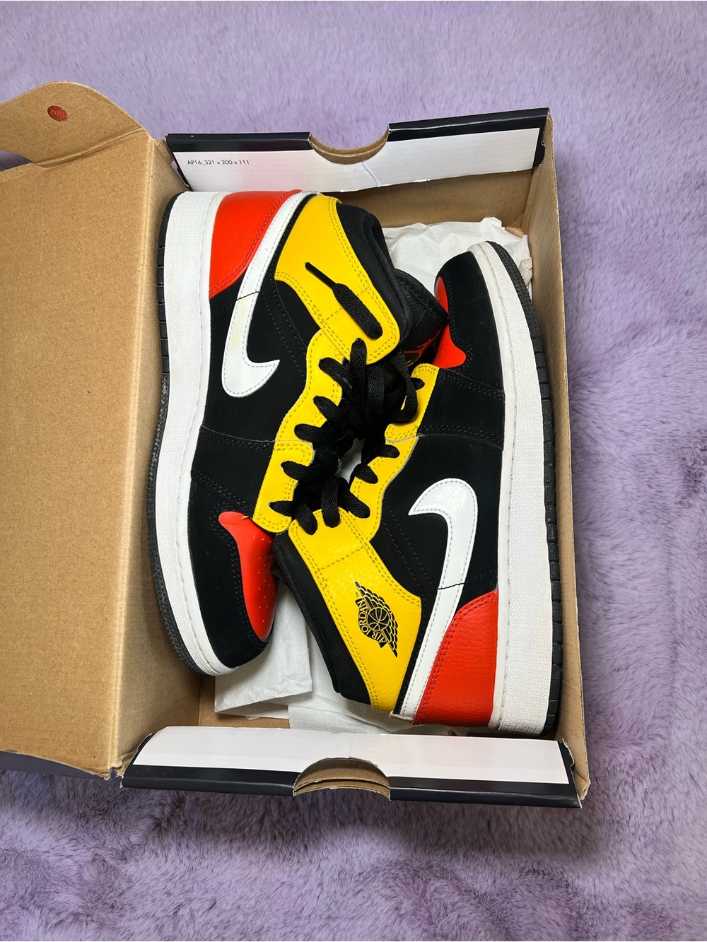 Nike Air Jordan 1 — Black, Yellow & Red
